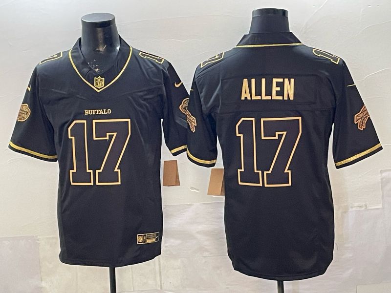 Men 2026 Buffalo Bills #17 Allen Black Gold 6th generations Nike Limited NFL Jersey style 01->washington commanders->NFL Jersey